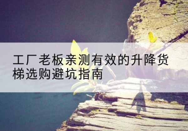 会宁升降货梯怎么选-工厂老板亲测有效的升降货梯选购避坑指南